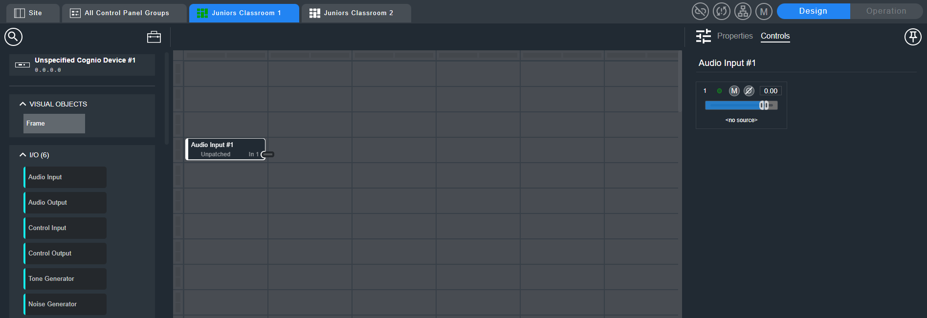 Audio Input Controls Tab Audio Input Controls Tab