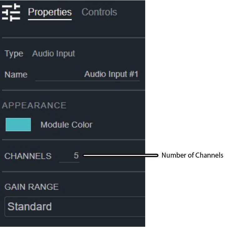 Audio Input Multiple Channel Properties Audio Input Multiple Channel Properties