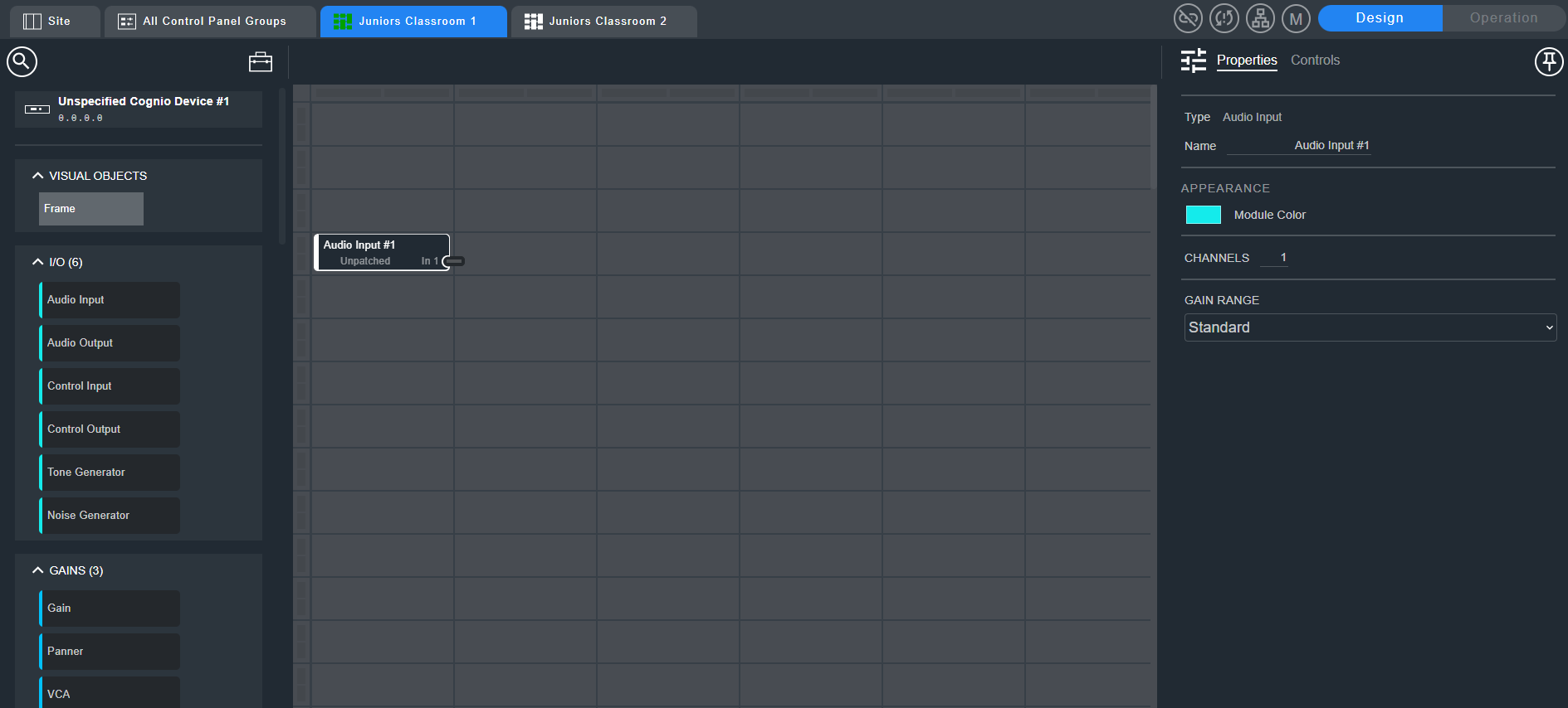 Audio Input Properties Audio Input Properties