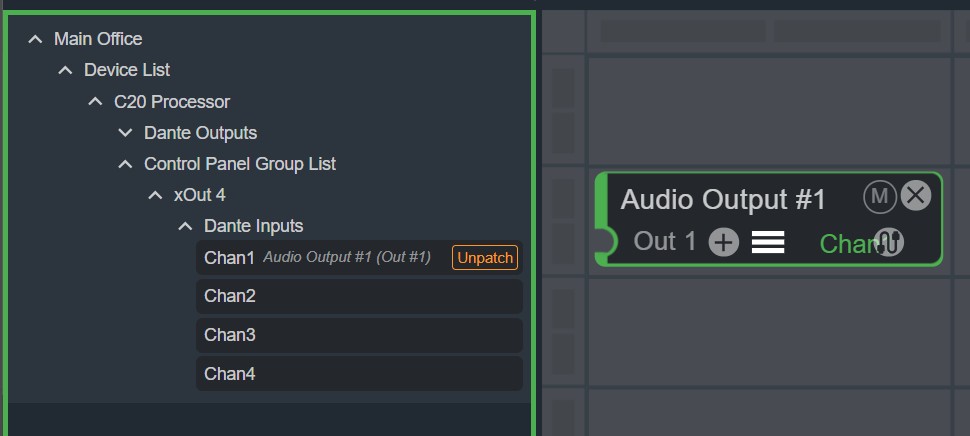 Output Patched Channel