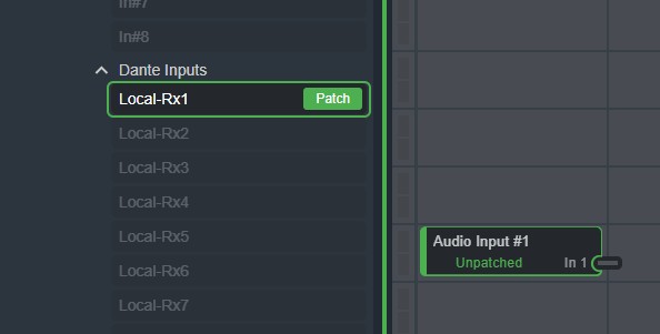 Patch Audio Input Source Patch Audio Input Source