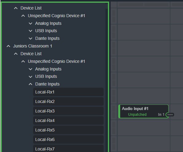 Patch Input Source List Patch Input Source List