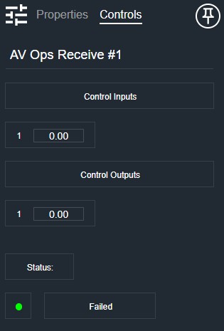 AV Ops Receive Controls