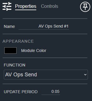 AV Ops Send Properties