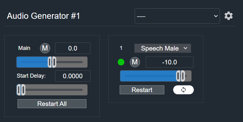 Audio Generator Controls