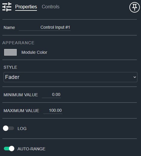 Control Input Properties