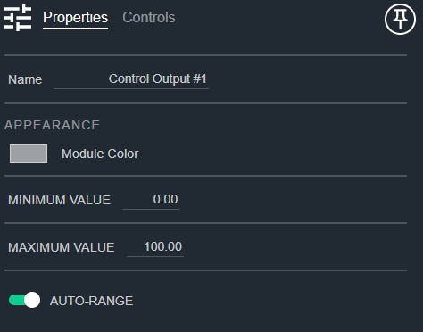 Control Output Properties