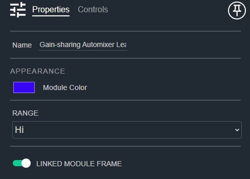 Gain Sharing Automixer Properties