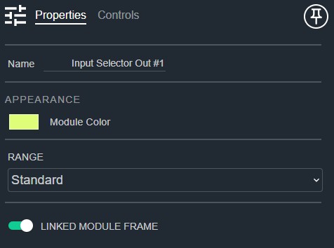 Input Selector Out Properties