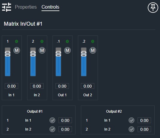 Matrix In Out Controls