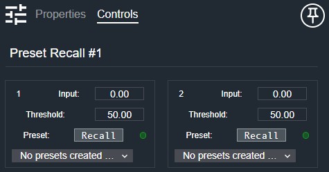 Preset Recall Controls