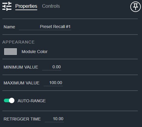 Preset Recall Properties