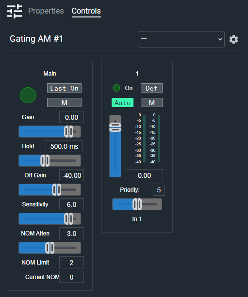 Gating Automixer Controls