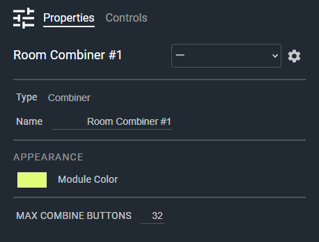 Room Combiner Properties