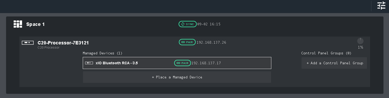 A Site showing a site synced with timestamp
