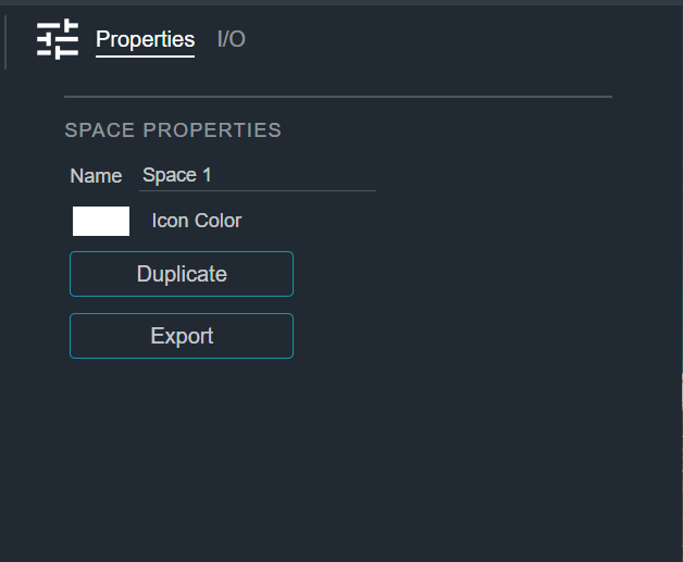 Space Properties tab
