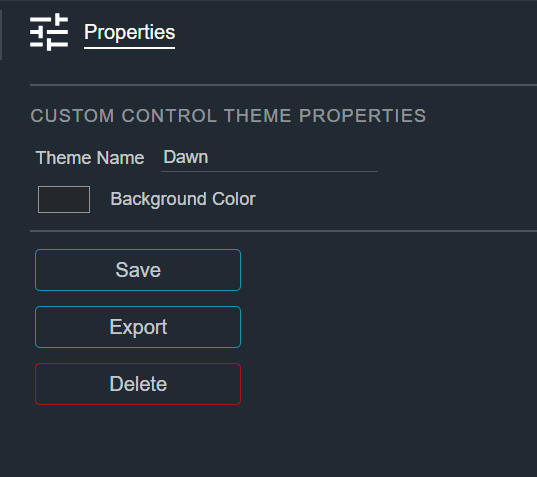 Custom Control Theme Manager Modifier Panel